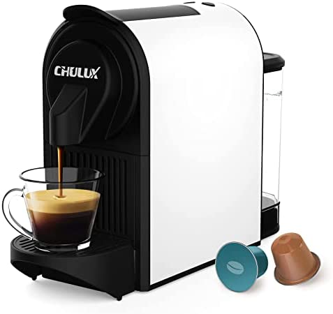 CHULUX 1400W Espresso Machine for Nespresso Capsules: Espresso and Lungo Cups, One Cup Premium Italian 20 Bar ODE Pump Espresso Maker - Perfect for Office & Coffee Lovers